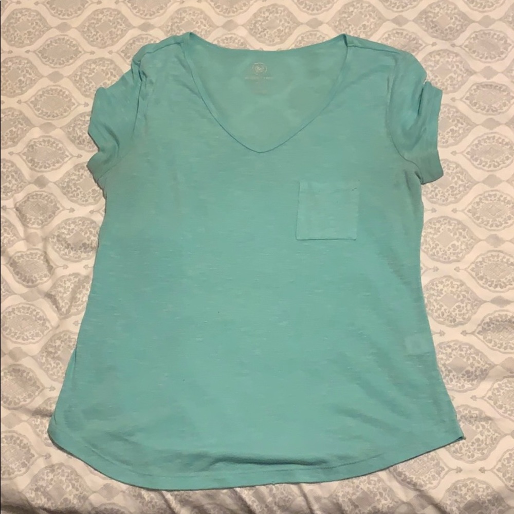 So, V Cut Top, Sky Blue, Junior L